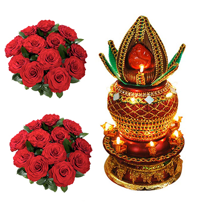 "Kalsam, Red Roses Bunches - Click here to View more details about this Product